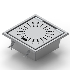 Ralo de Inox com Tampa Articulada - 300x300x120mm