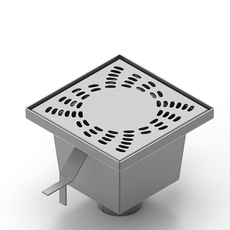 Ralo de Inox com Tampa Móvel - 150x150x100mm