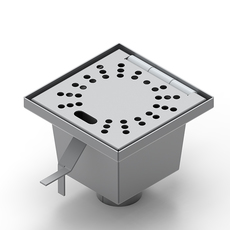 Ralo de Inox com Tampa Articulada - 150x150x100mm